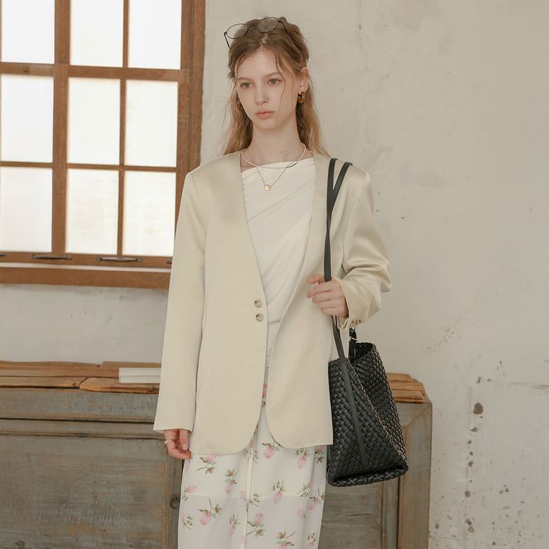 PM_Clean line tailored blazer jacket_2color