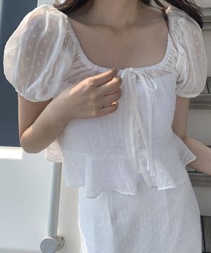 로링 레이스 블라우스