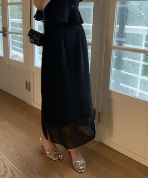 로링 레이스 롱스커트