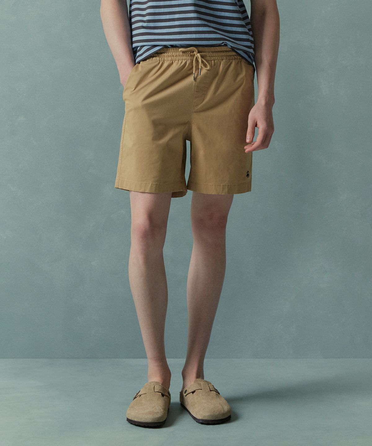 브룩스 브라더스(BROOKS BROTHERS) 코튼 쇼츠 (베이지) (BBPSMOG203)