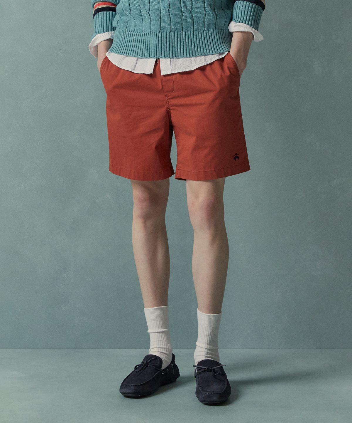 브룩스 브라더스(BROOKS BROTHERS) 코튼 쇼츠 (오렌지) (BBPSMOG203)