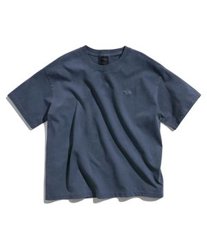 크롭 슬램 로고 피그먼트 반팔 티셔츠 라이트네이비 FST752C