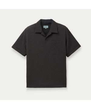 크리즈 오픈 카라 반팔 티셔츠 SATAM26711CHX