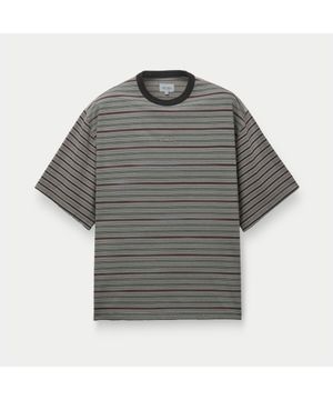 다잉 스트라이프 반팔 티셔츠 SATAM26751GYX