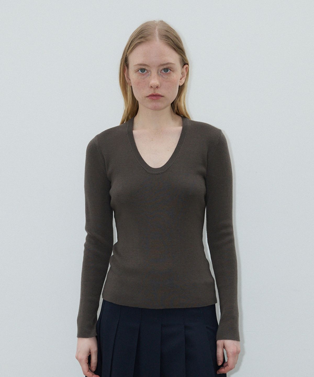 모헤(MOHAE) Soft v-neck long-sleeve knit _ 5color