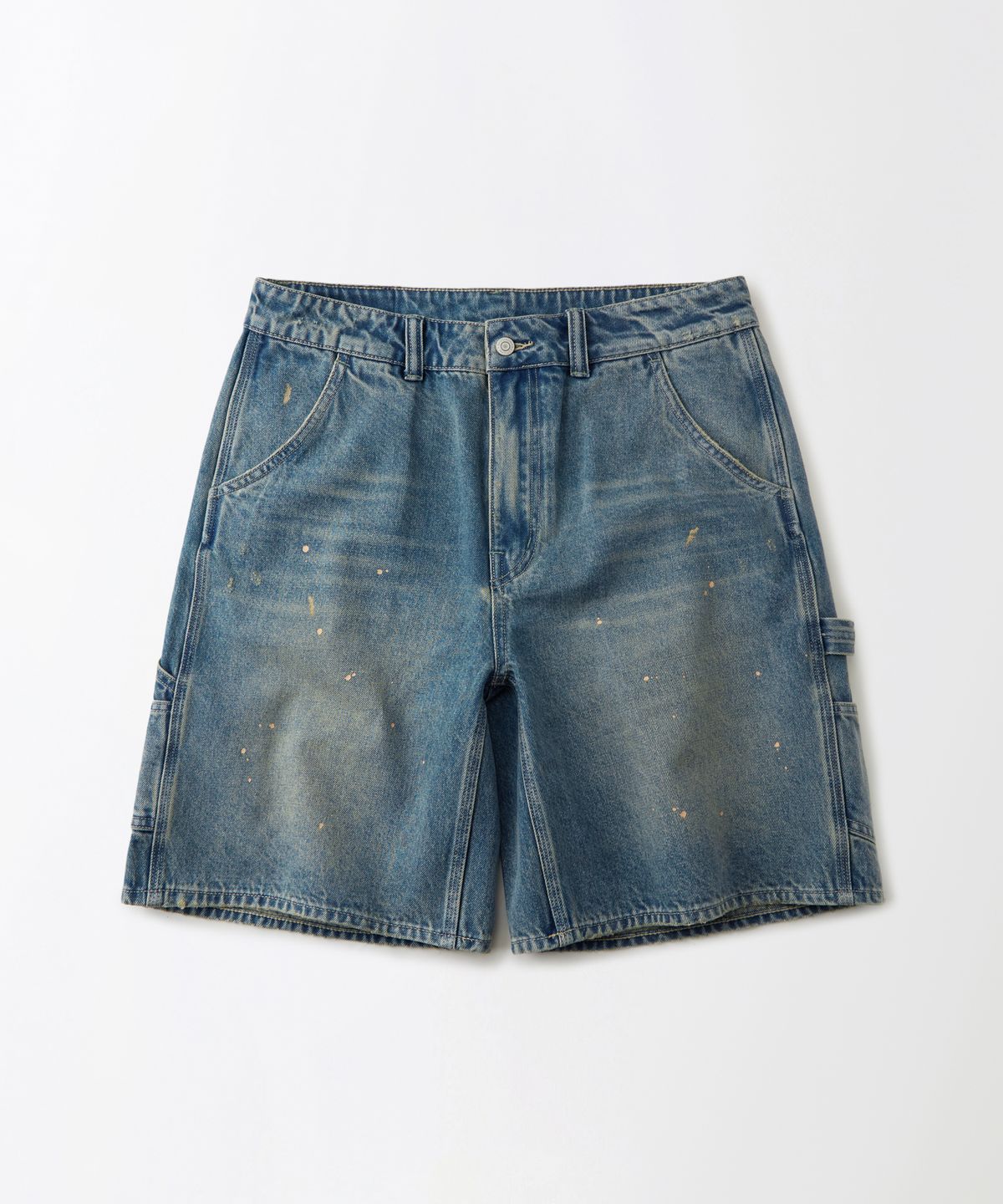 아웃스탠딩(OUTSTANDING) CARPENTER DENIM SHORTS_DIRTY BLUE