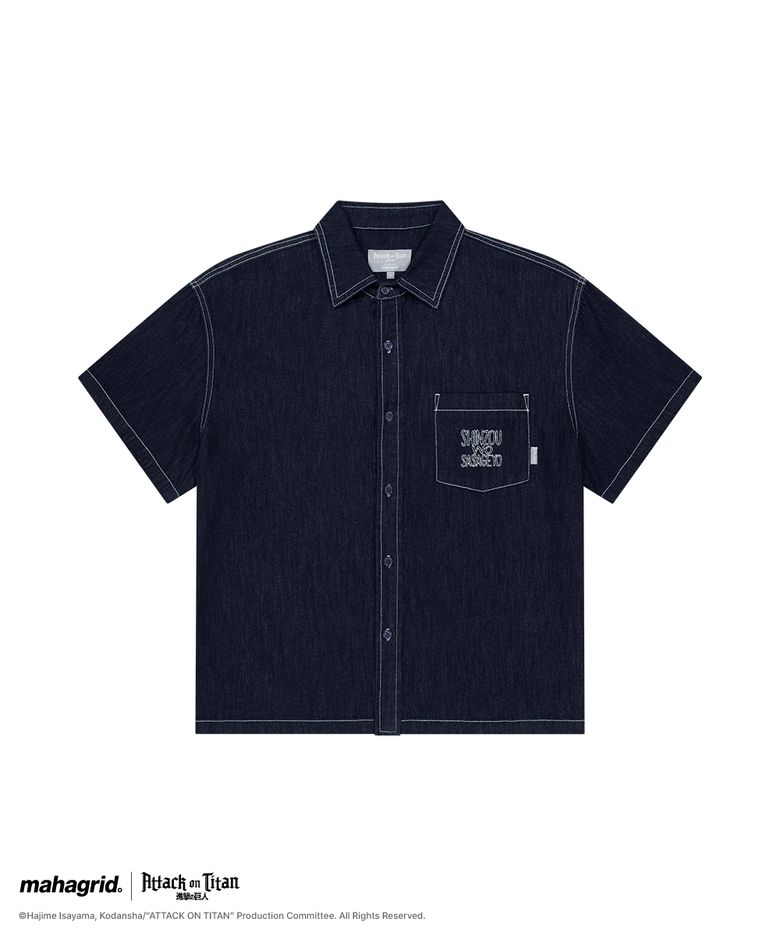 [진격의거인] SASAGEYO DENIM HALF SHIRT BLUE(MG2GMMW342T)