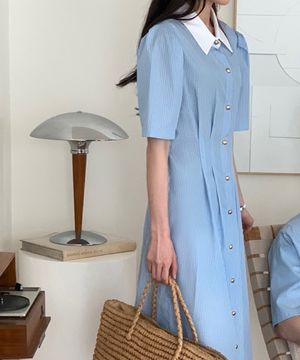 포카리 셔츠 원피스