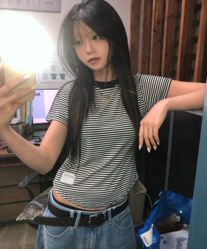 Baby stp 세미크롭 반팔티 [화이트]