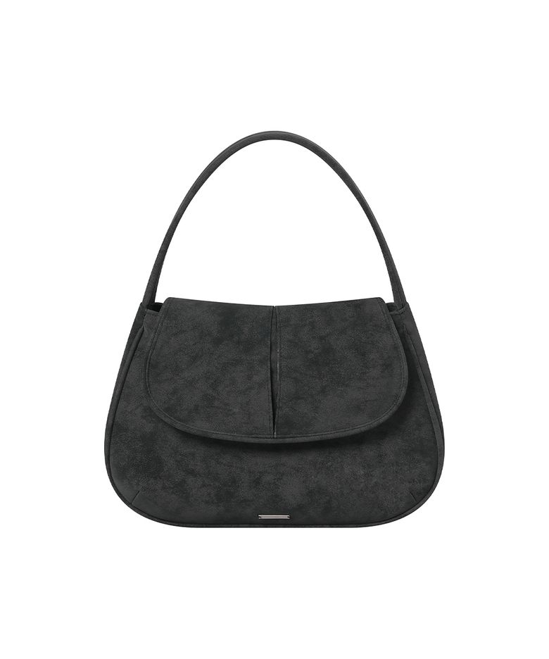 Round pleats bag BLACK