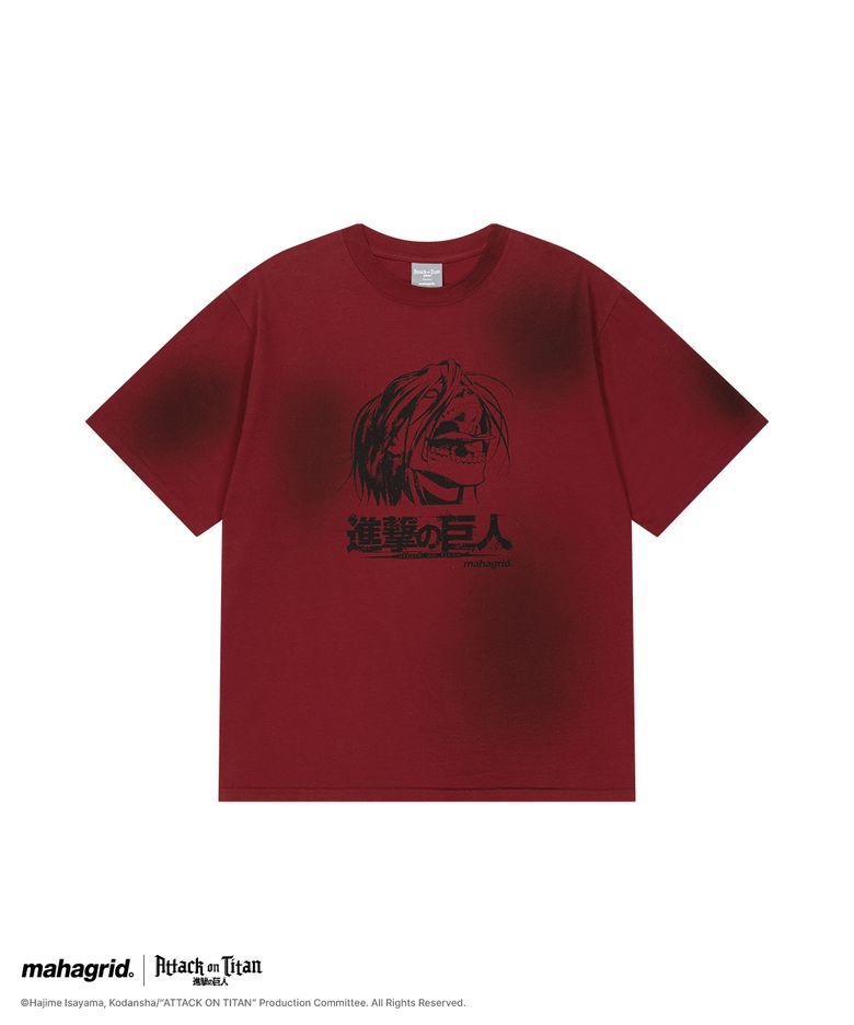 [진격의거인] DIRTY WASHED EREN BERSERK TEE RED(MG2GMMT501T)
