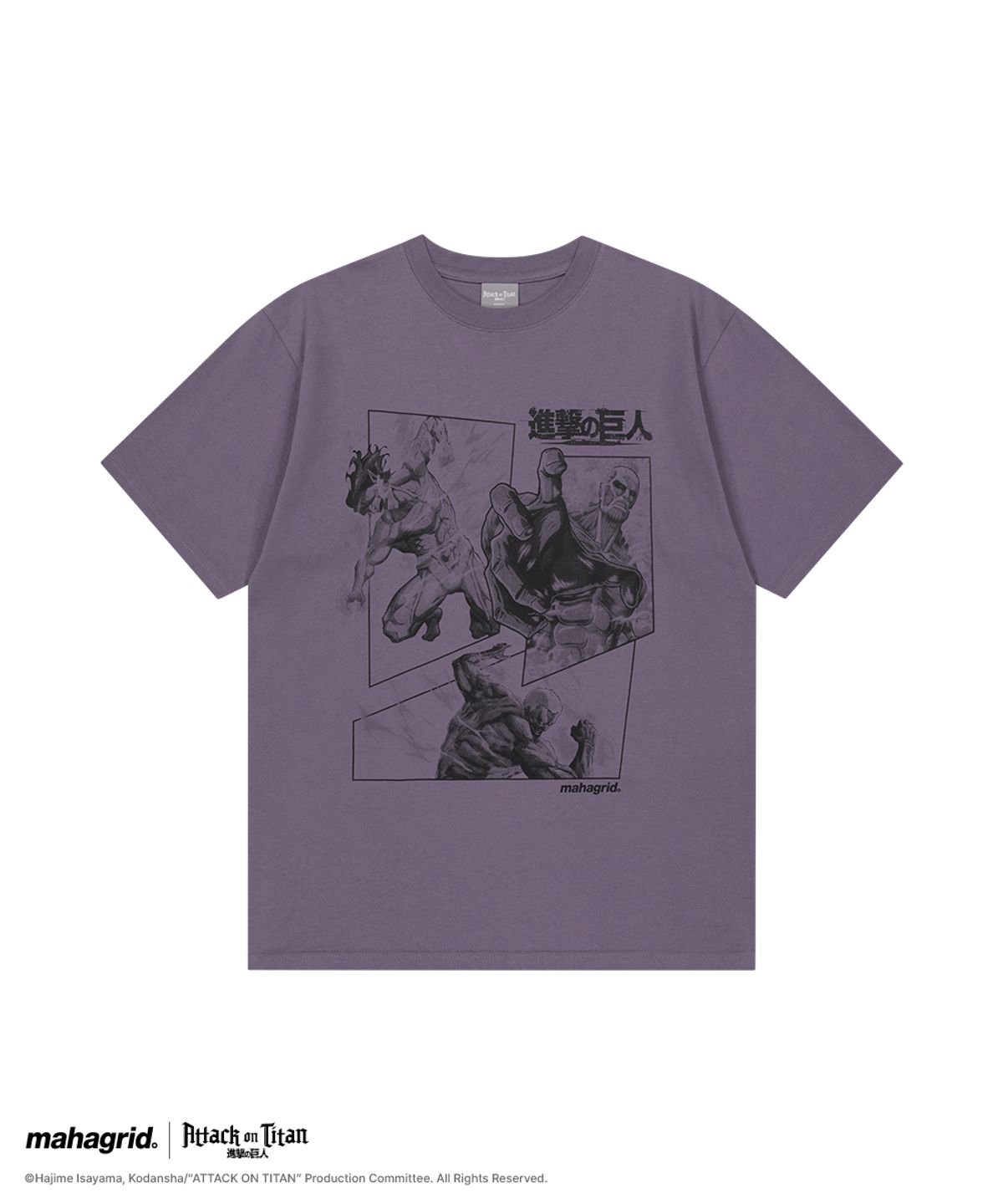 마하그리드(MAHAGRID) [진격의거인] AOT POSTER TEE PURPLE(MG2GMMT503T)