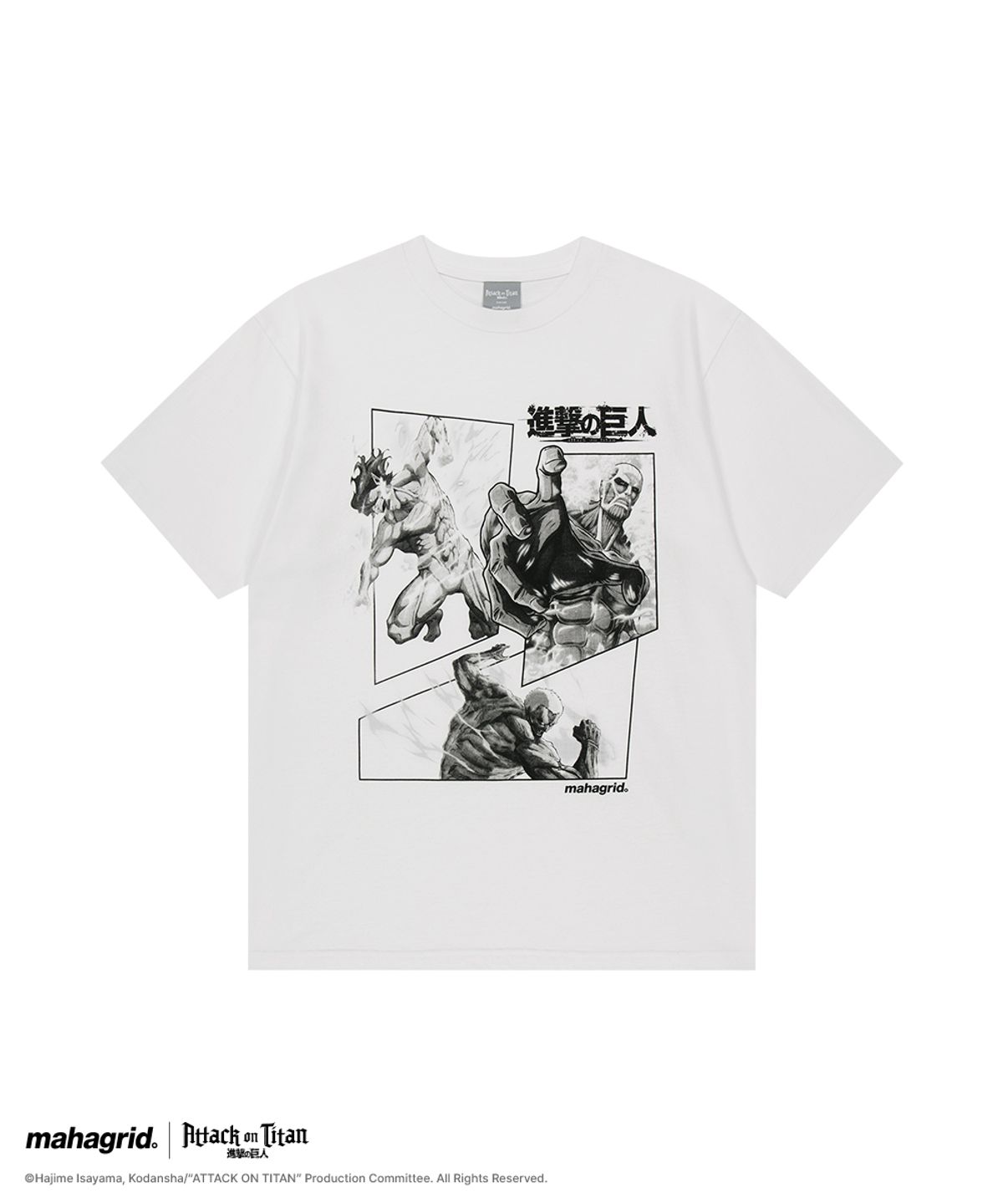 마하그리드(MAHAGRID) [진격의거인] AOT POSTER TEE WHITE(MG2GMMT503T)