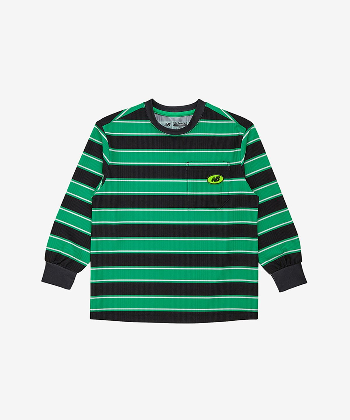 뉴발란스 키즈(NEWBALANCEKIDS) Spotlight Hot Summer_아동 퀵드라이 스트라이프 티셔츠 NK9RG3974U40