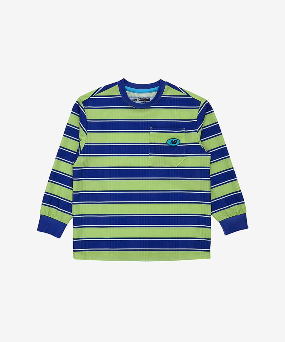 뉴발란스 키즈(NEWBALANCEKIDS) Spotlight Hot Summer_아동 퀵드라이 스트라이프 티셔츠 NK9RG3974UAH