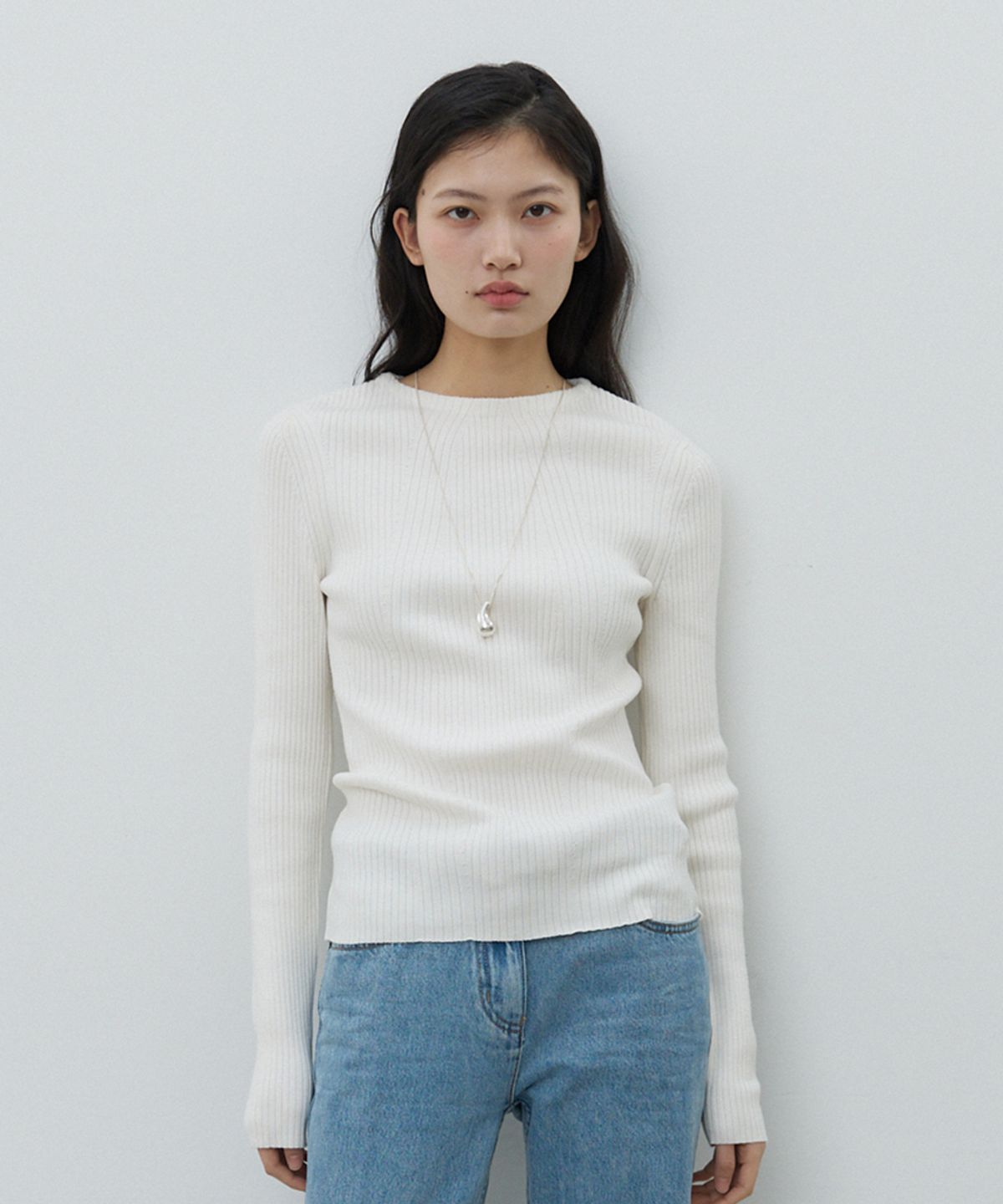모헤(MOHAE) Texture knit _ white