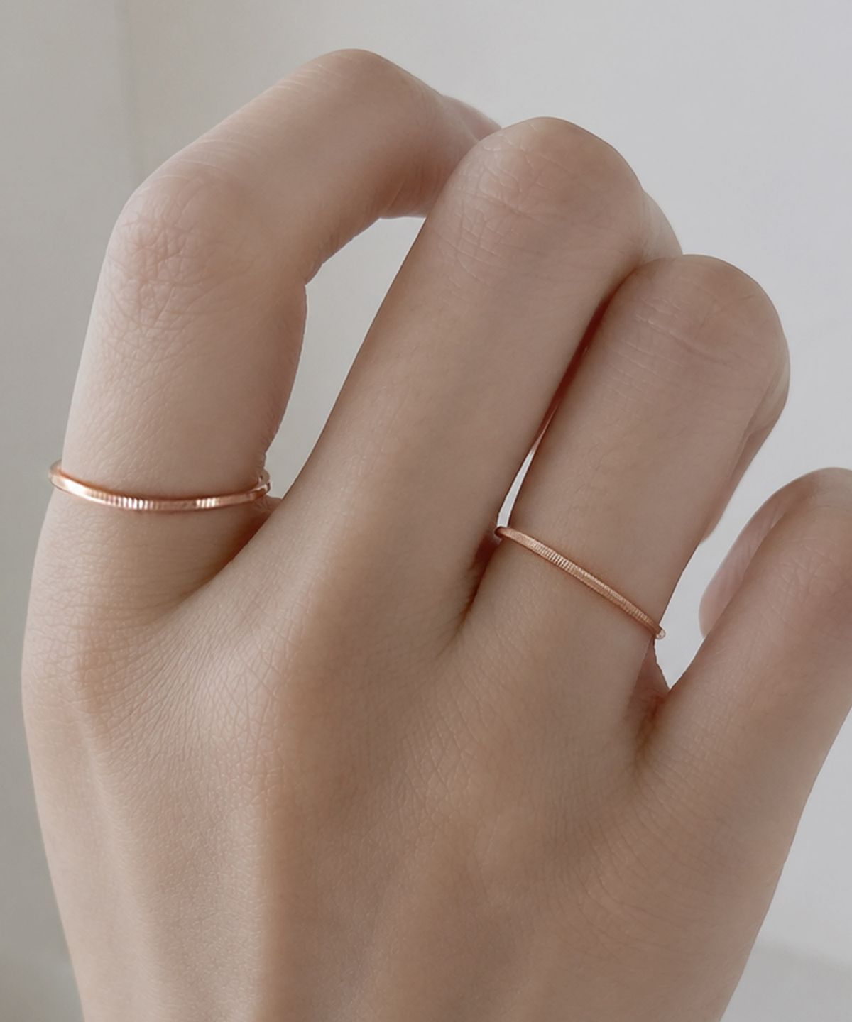 러비앤비(LOVEENB) [14K gold] 레이어드 실반지 [2종 택1]