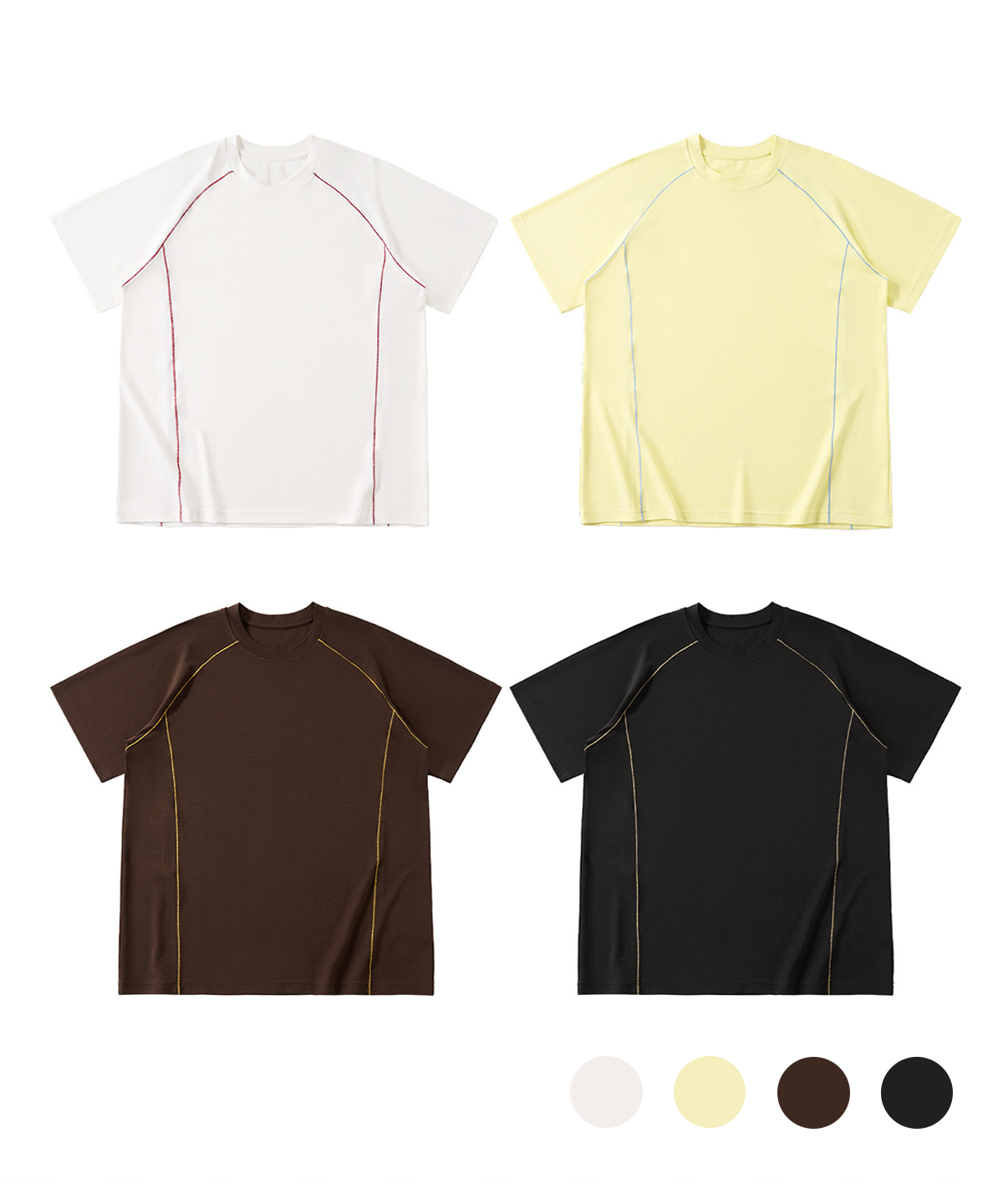 버튼서울(BUTTON SEOUL) 소프트 아웃라인 레글런 숏슬리브 (4 COLOR)
