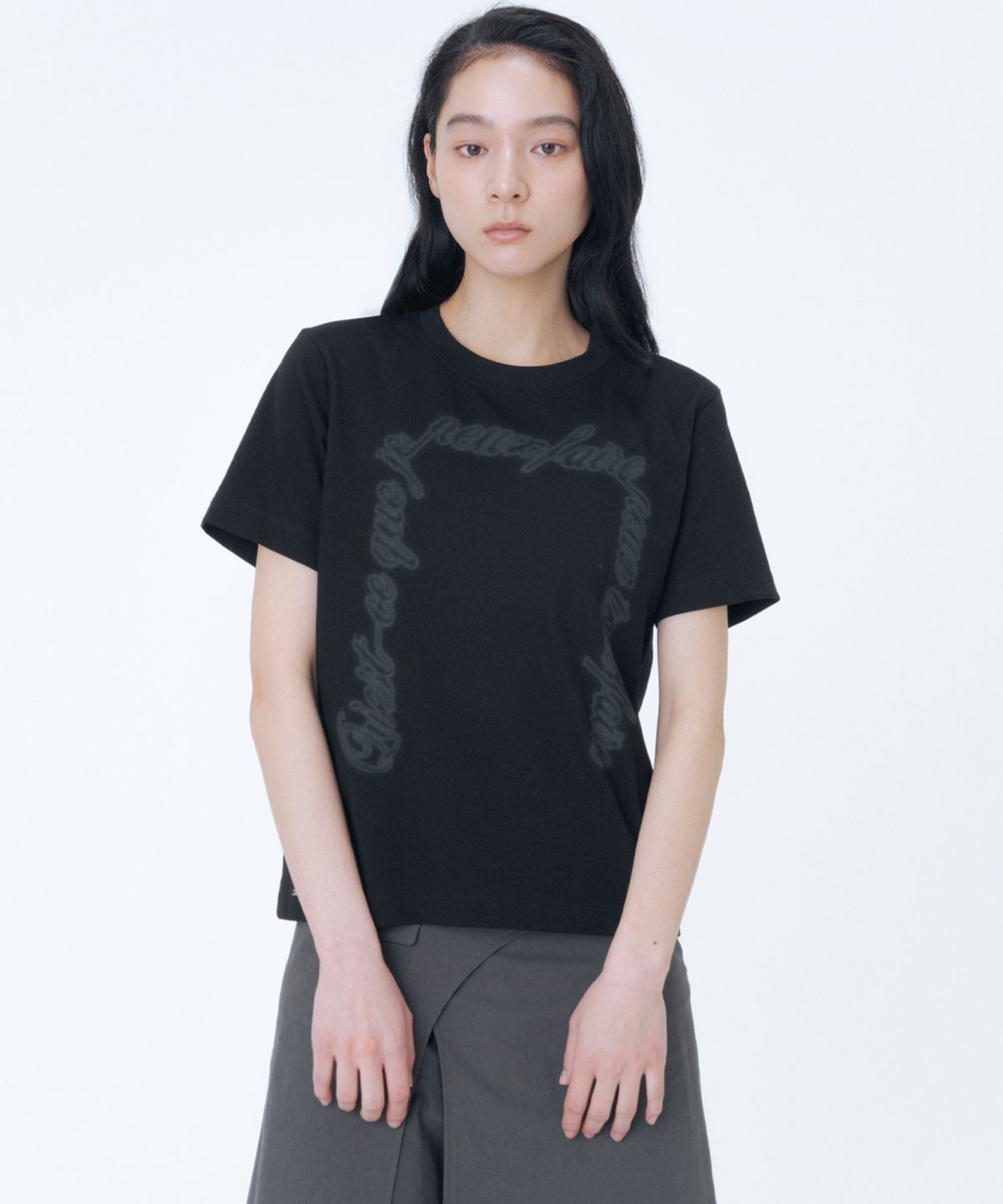 미세키서울(MISEKI SEOUL) Chicano lettering short sleeve BLACK