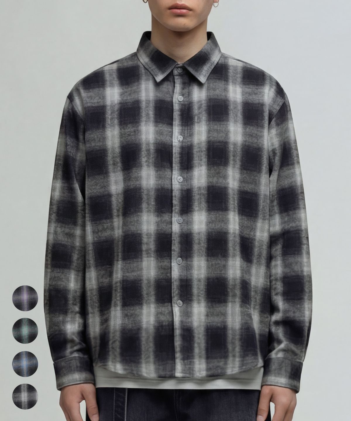베리베인(VERYVAIN) SOMBER CHECK OVER SHIRT - 4 COLOR