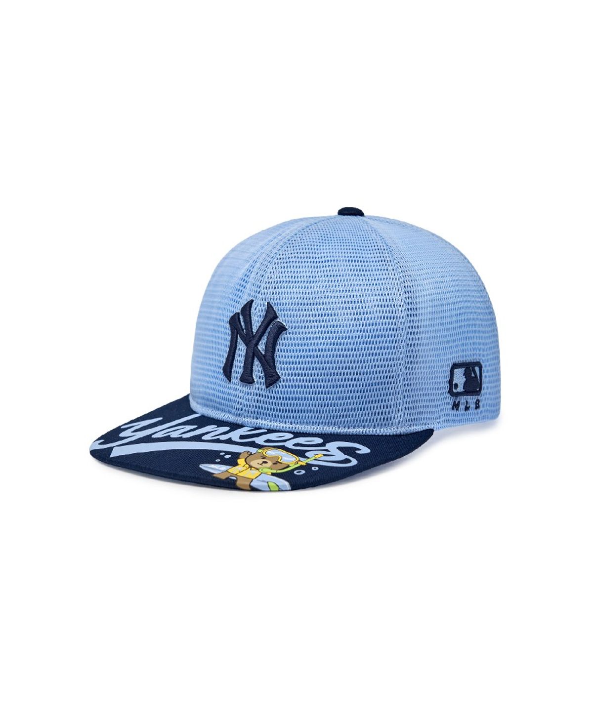 엠엘비 키즈(MLB KIDS) 메가베어프렌즈 올메쉬 스냅백 NY (Navy)