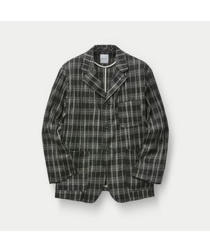 SAGE DE CRET 린넨 체크 테일러드 자켓 SVJAM26552BKX