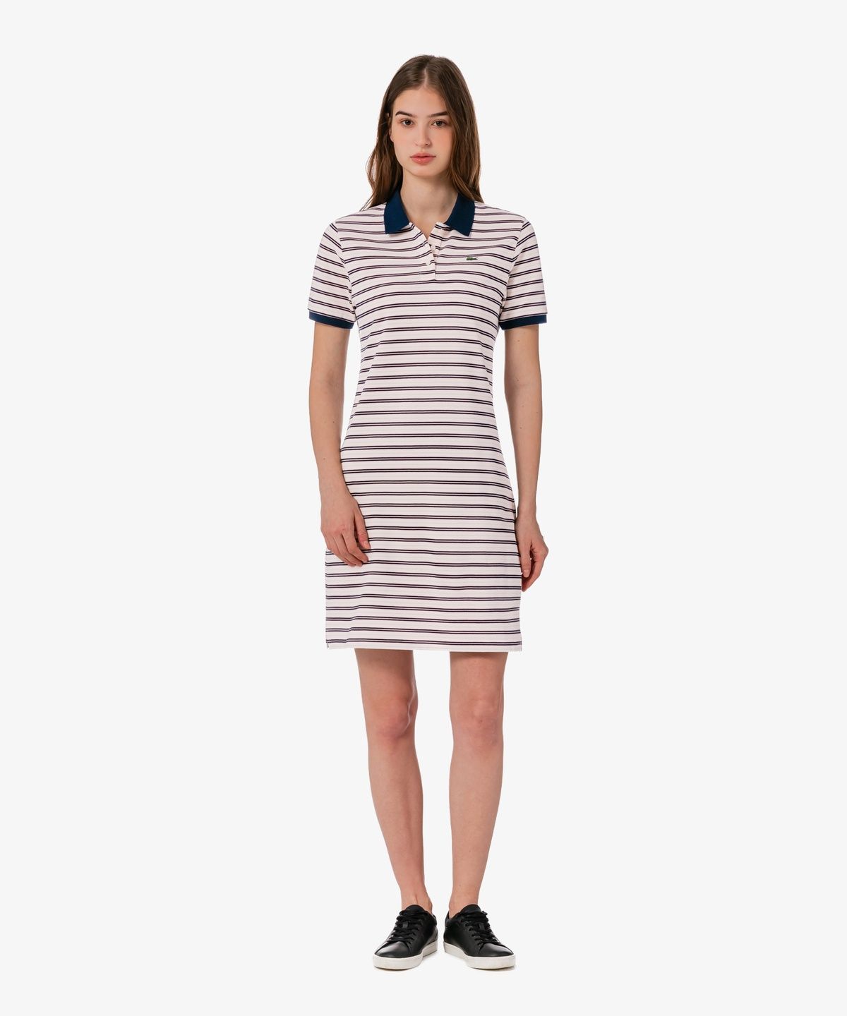 라코스테(LACOSTE) 여성 멀티스트라이프 럭비 폴로 드레스 EF800E-56G 166