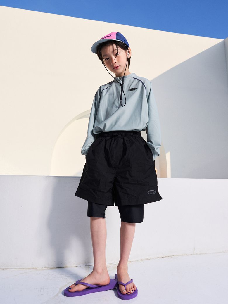 BEACH LEGGING SWIM SHORTS_BLACK