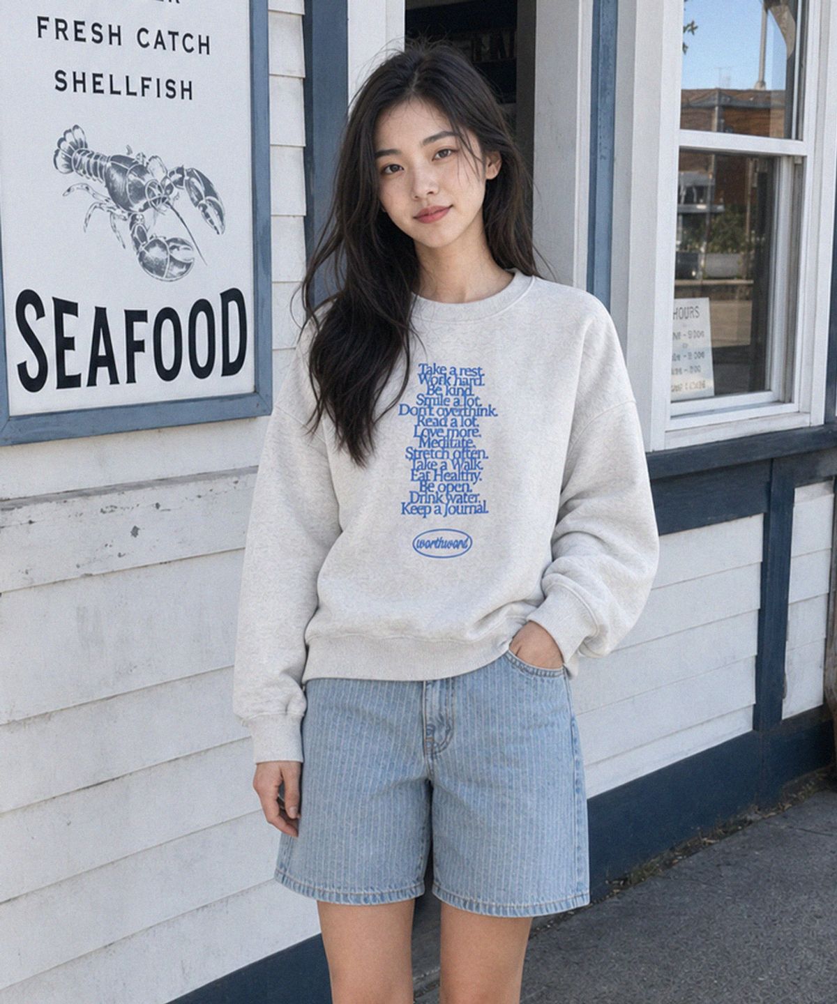 워스워드(WORTHWORD) 잔소리 스웻셔츠