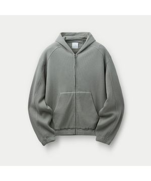 ROA BEE Sun 페이디드 오가닉 와플 집업 후디 SVWAM26452GYX