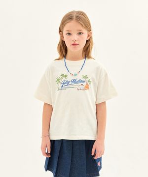 아일랜드 숏 슬리브 티셔츠_아이보리