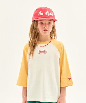비컨 7부 레글런 티셔츠_옐로우