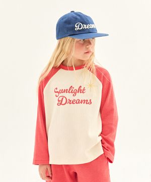 선라이트 와플 롱 슬리브 티셔츠_레드