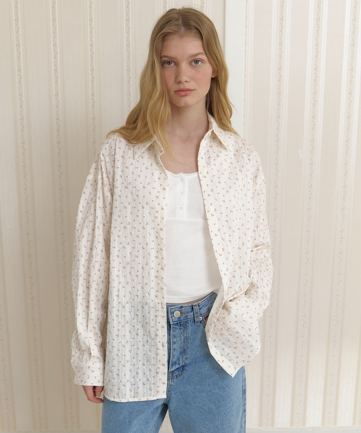 어몽(AMONG) A SPRING BLOSSOM SHIRT_PINK
