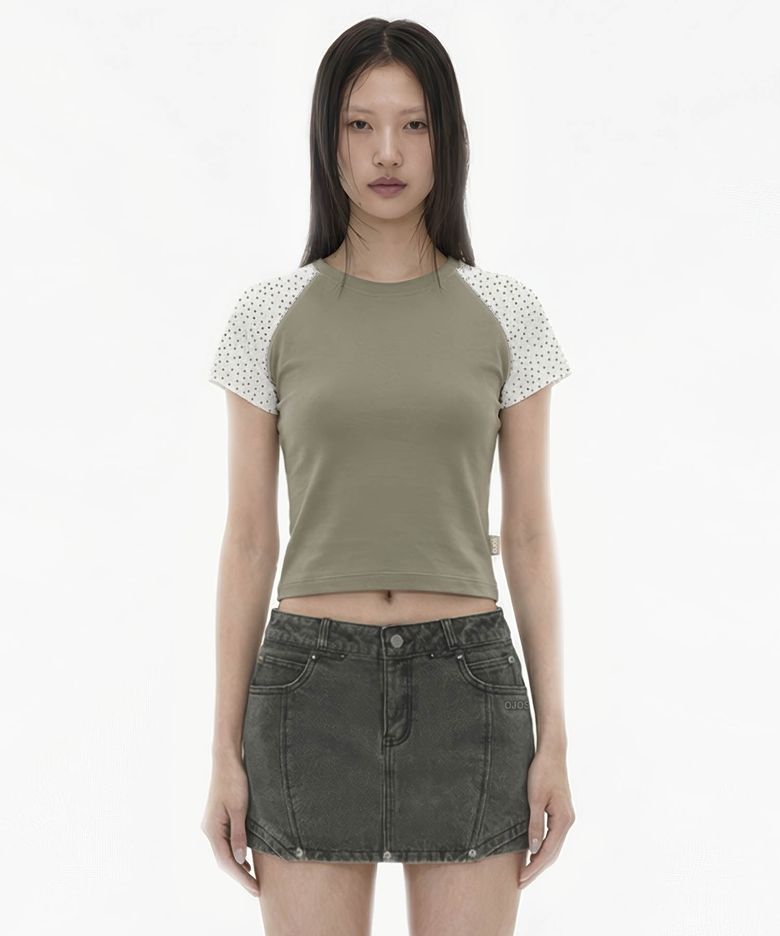 Star raglan T-shirt / Khaki