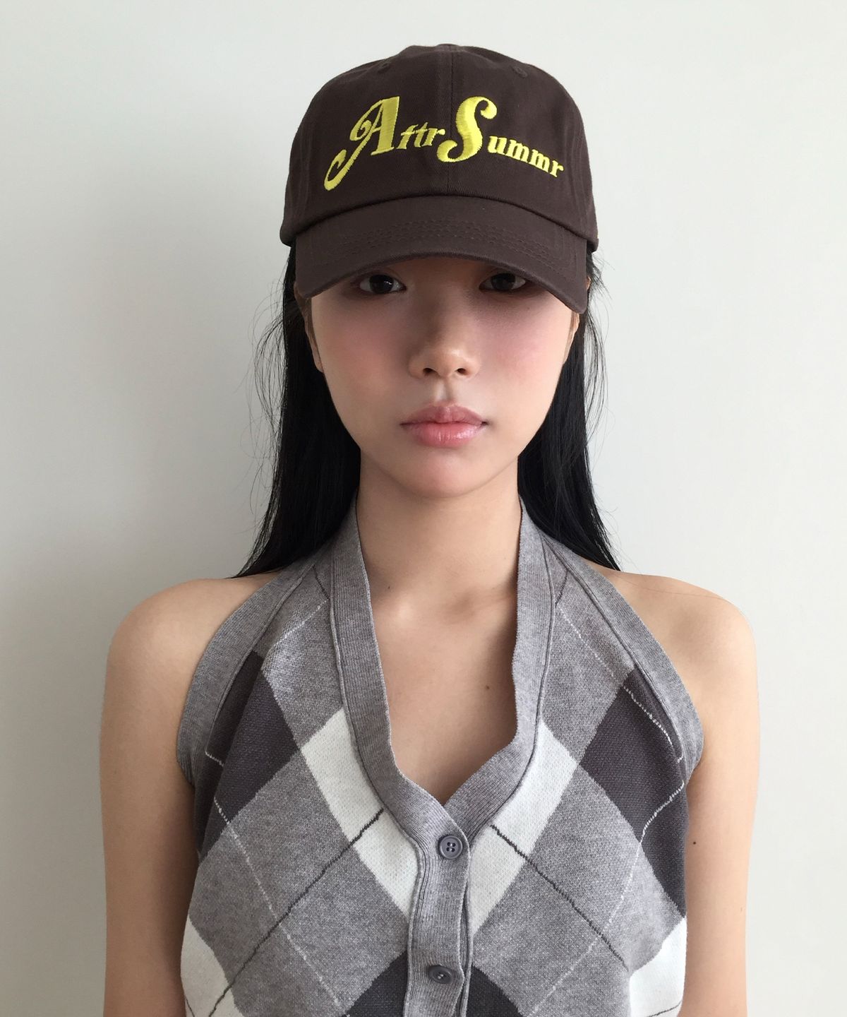 애프터썸머(AFTERSUMMER) afs logo cap (brown)