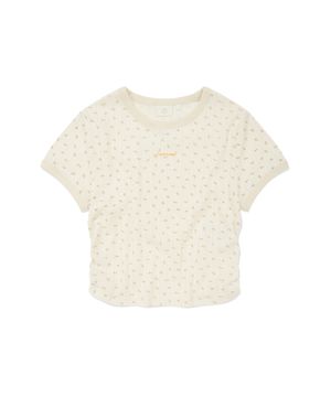우먼 크롭 아일렛 티셔츠 크림