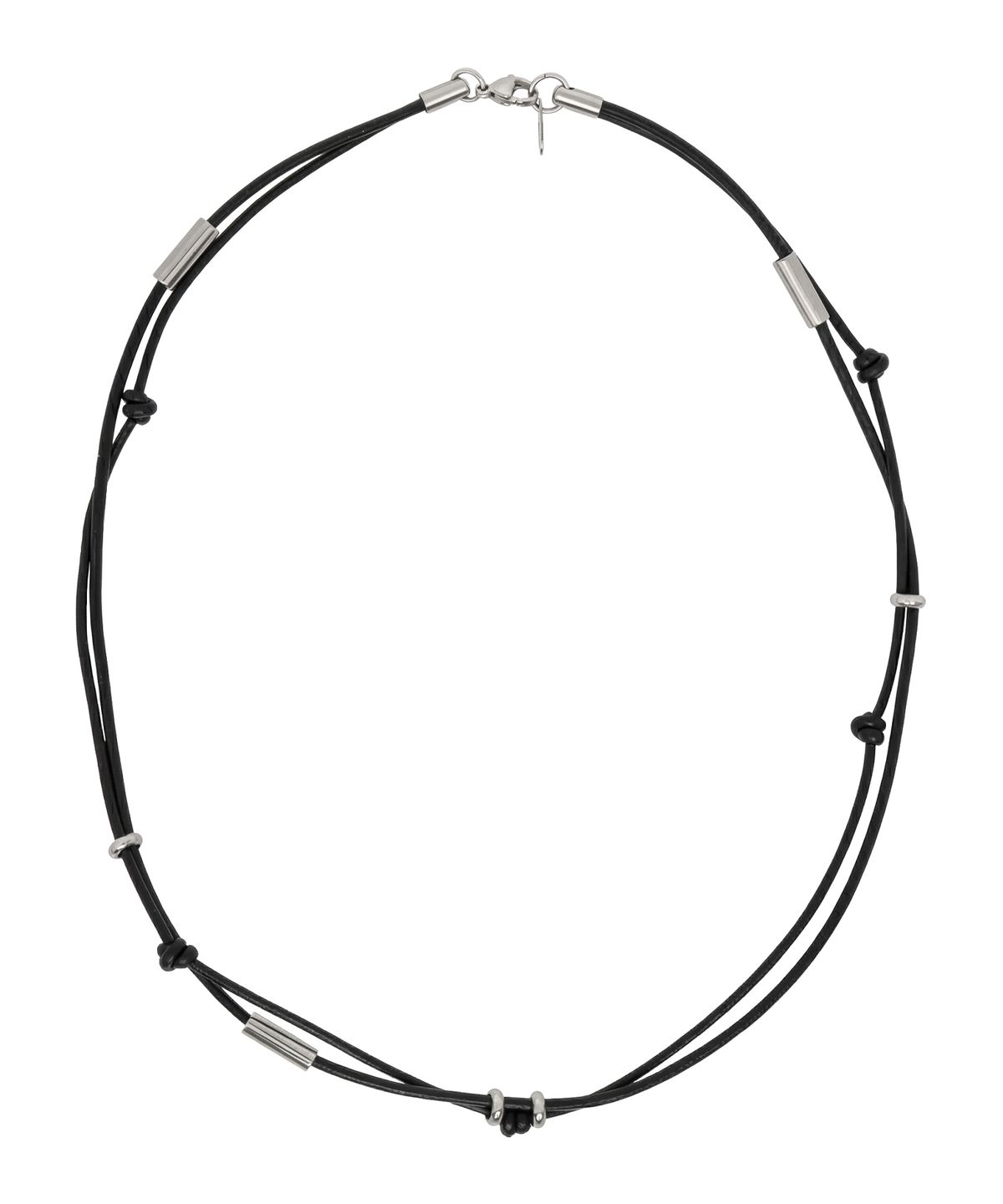 아차(ACHA) Rael real leather necklace _ black