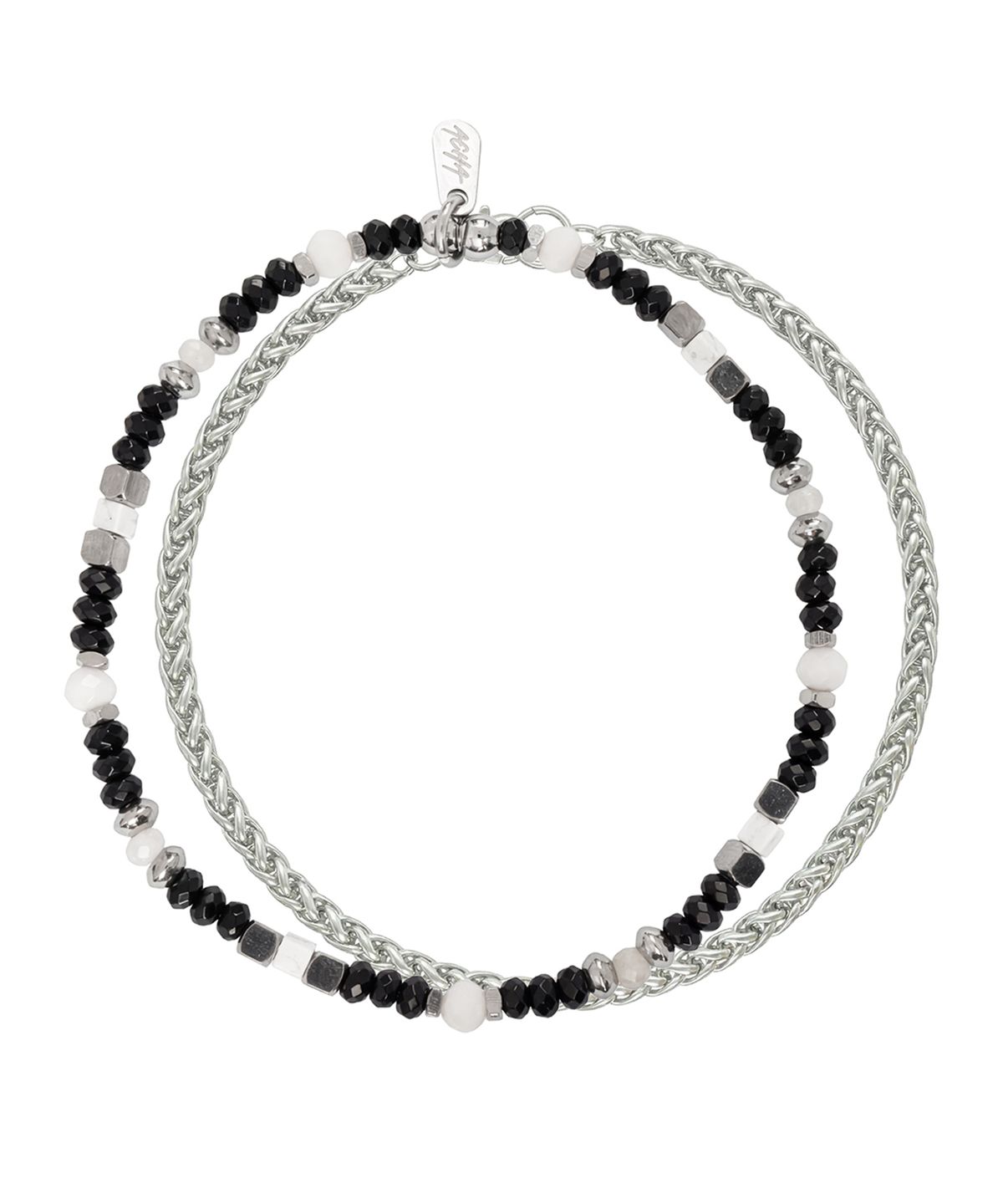 아차(ACHA) Halo layered bracelet _ black