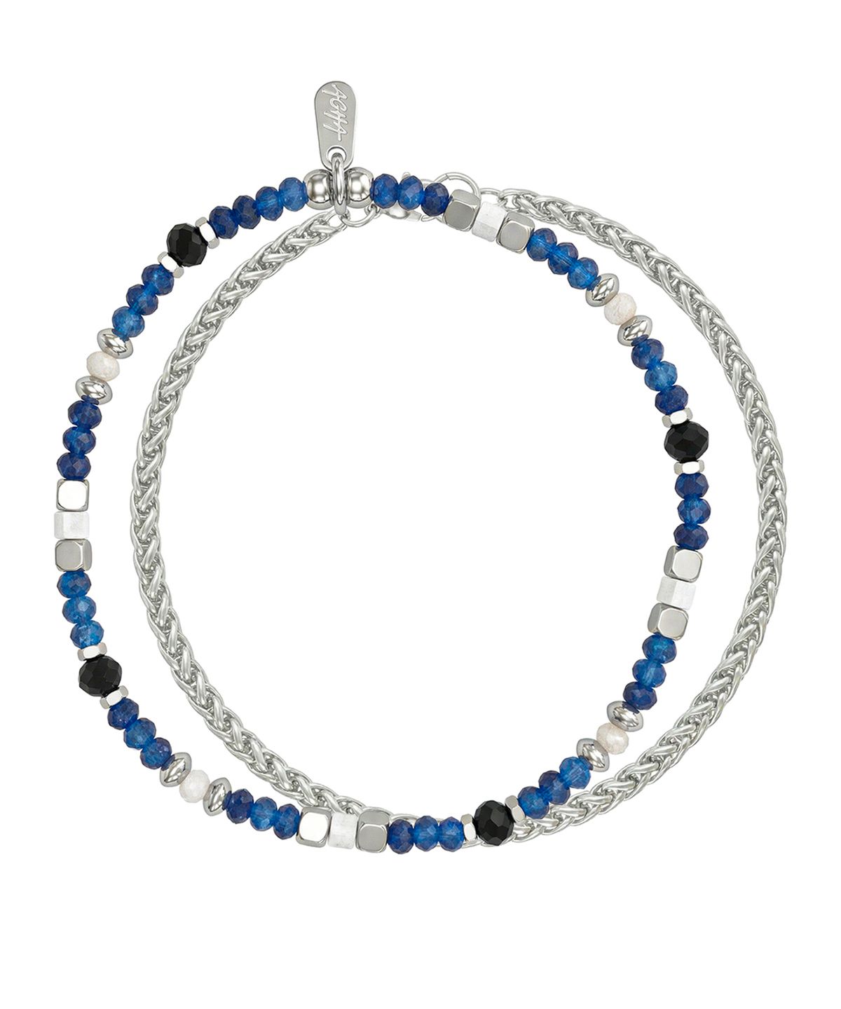 아차(ACHA) Halo layered bracelet set _ blue
