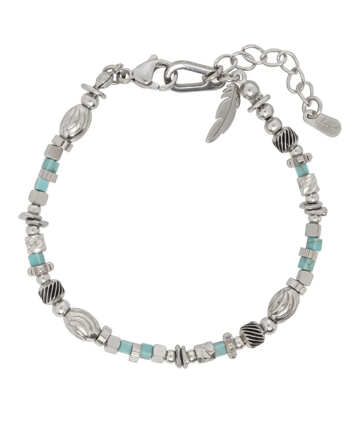 아차(ACHA) Karint stainless steel & beaded bracelet _ mint