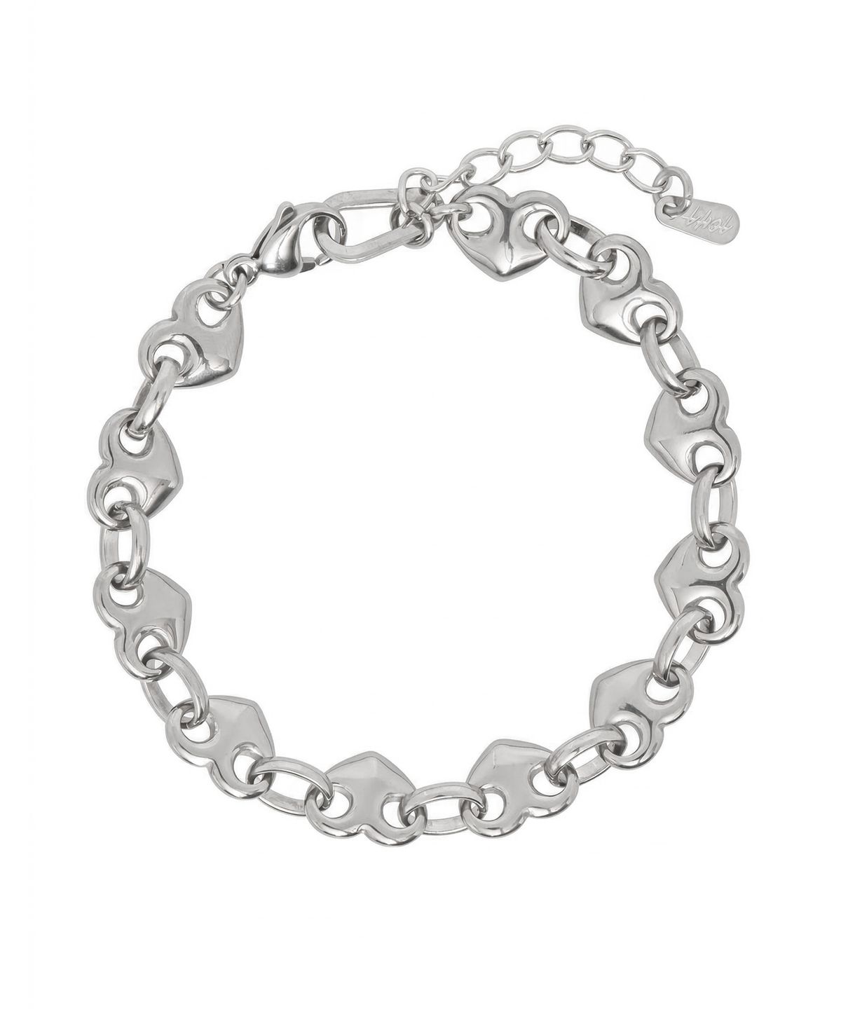 아차(ACHA) S.steel heart chain bracelet _ silver