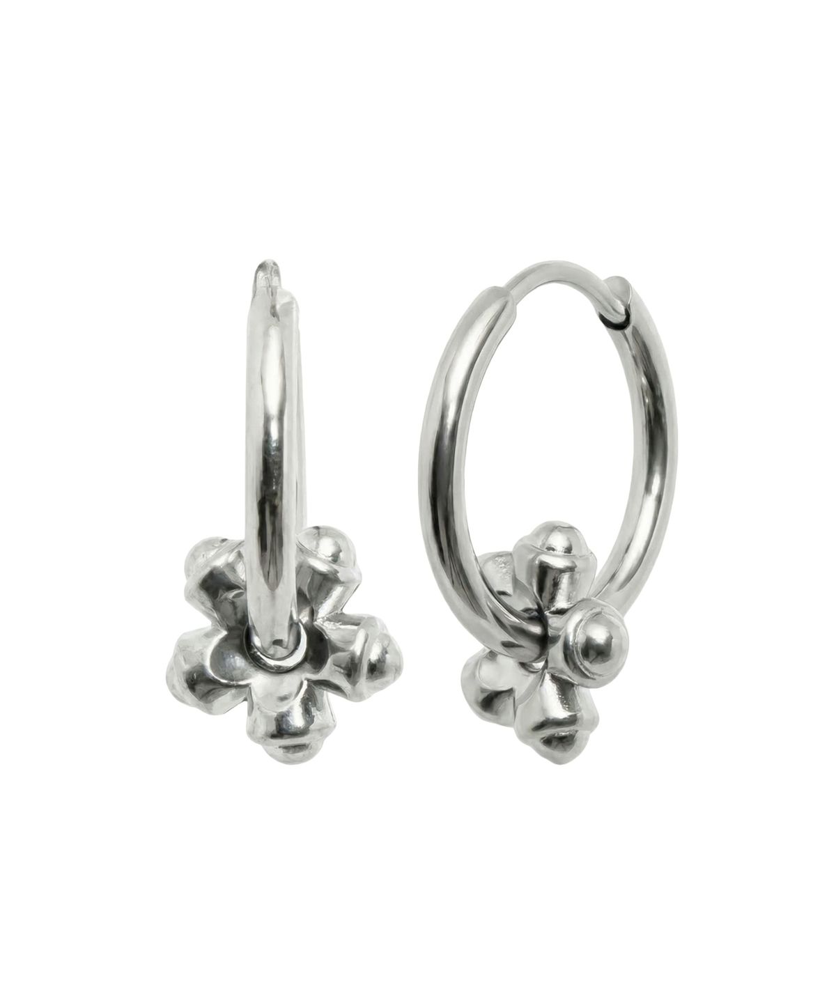 아차(ACHA) S.steel flower earrings _ silver