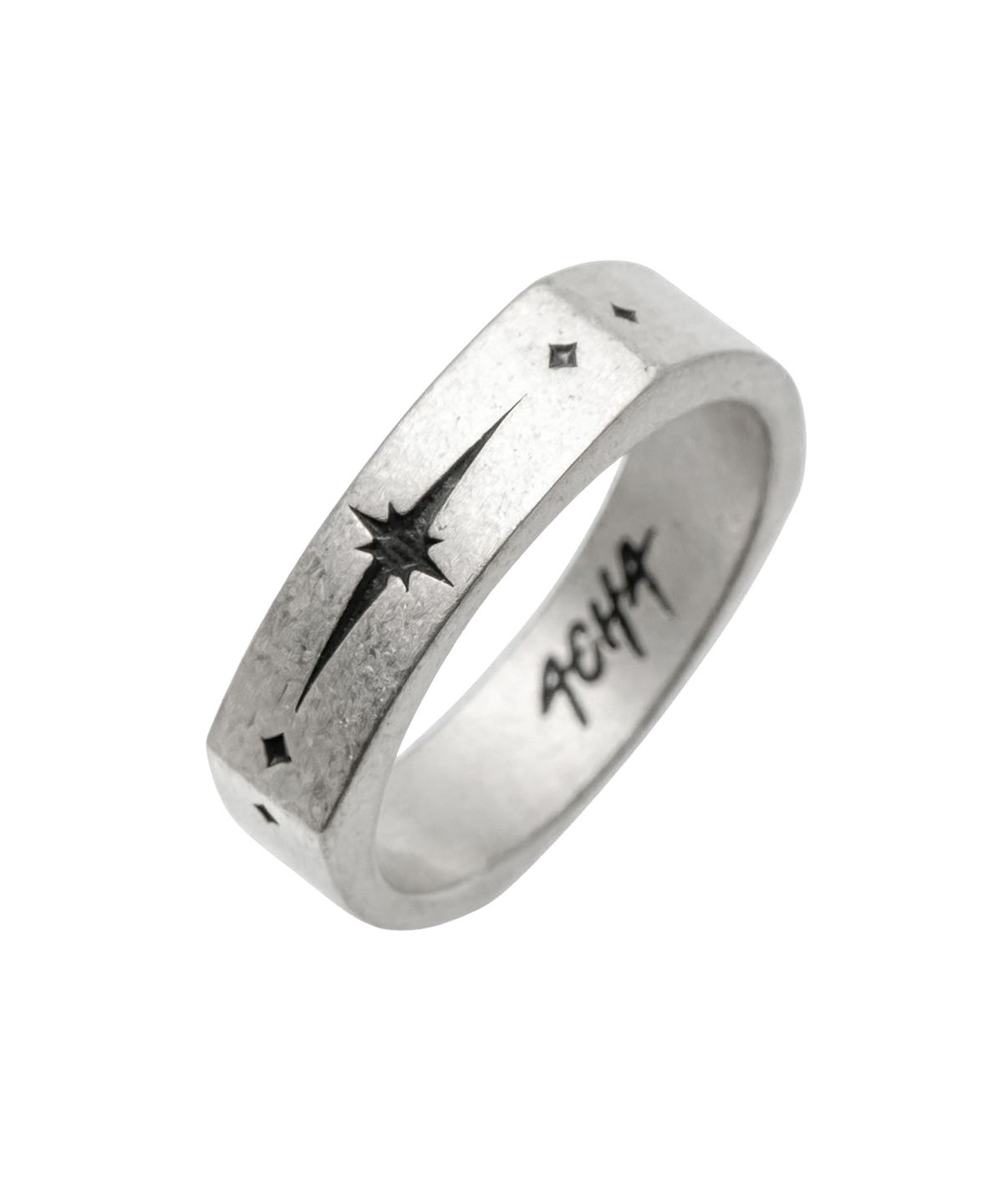아차(ACHA) Square galaxy ring _ silver