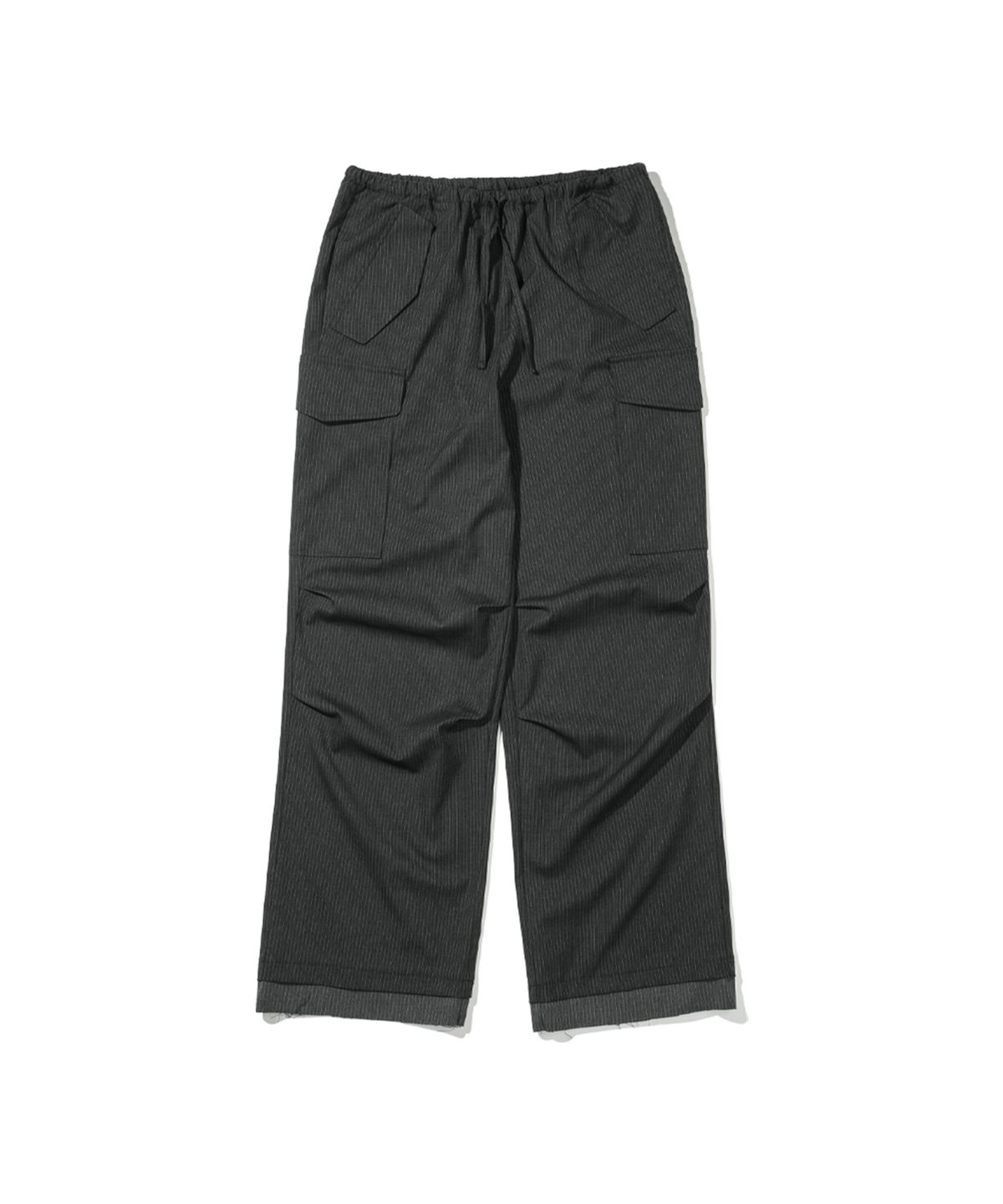 마이네임이즈피터(MYNAMEISPETER) (W) PETER LAYERED STRIPE SLACKS - GRAY