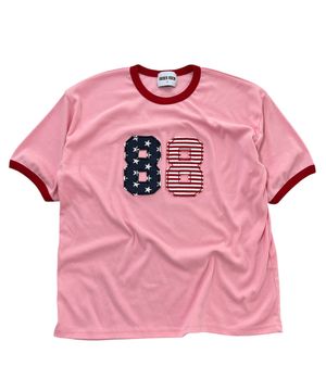 Double Eight Ringer T-Shirt ((Pink))