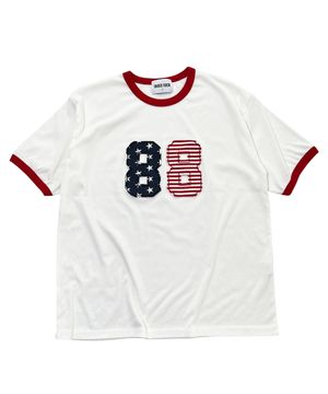 Double Eight Ringer T-Shirt ((white))