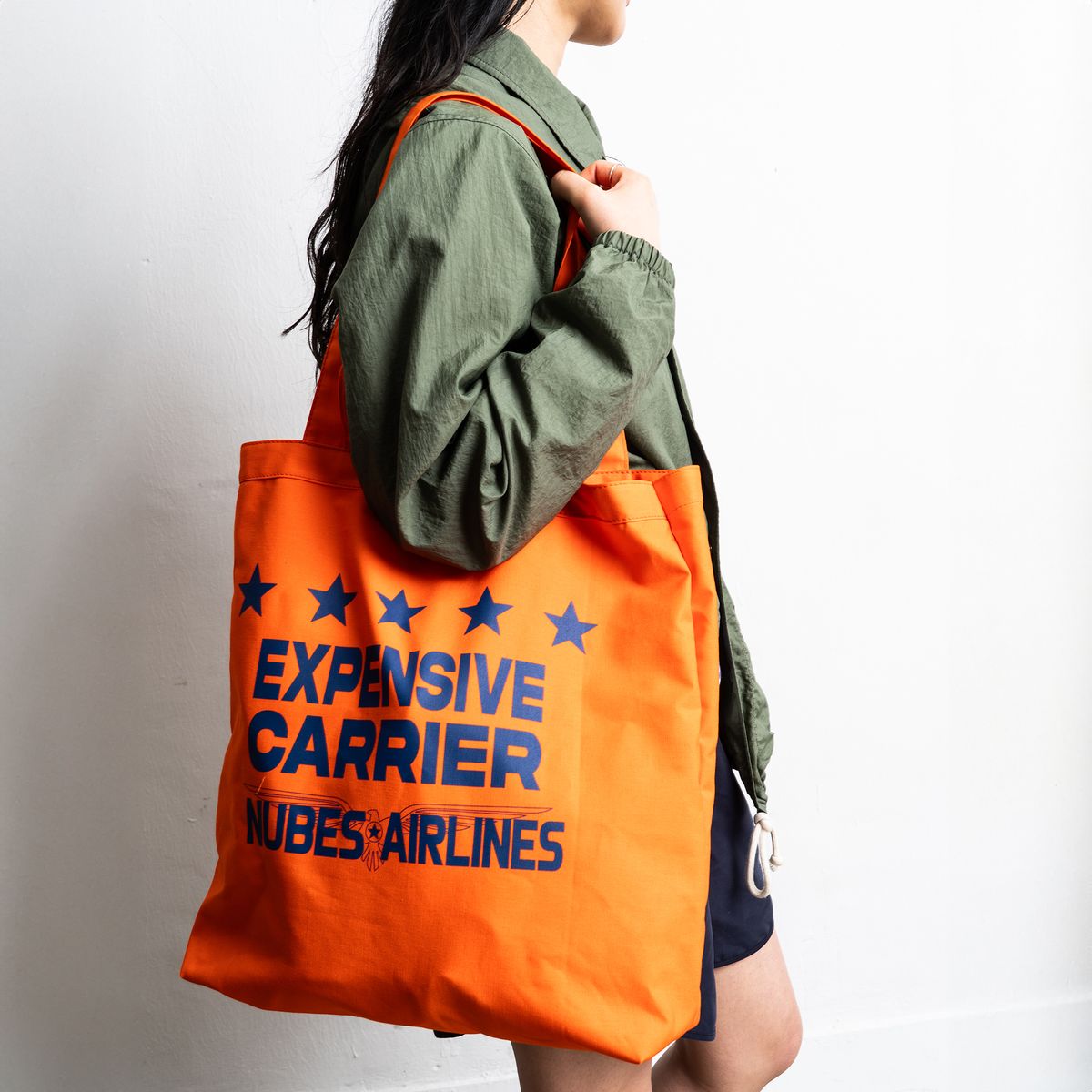 누베스(NUBES) 캔버스 투웨이 에코백 EXPENSIVE CARRIER- ORANGE