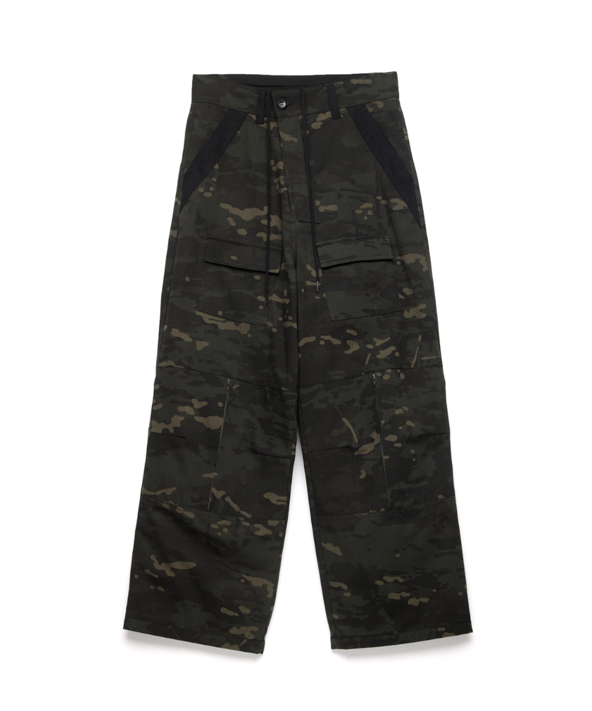 해칭룸(HATCHINGROOM) Tactical Pants Ripstop Camo Black