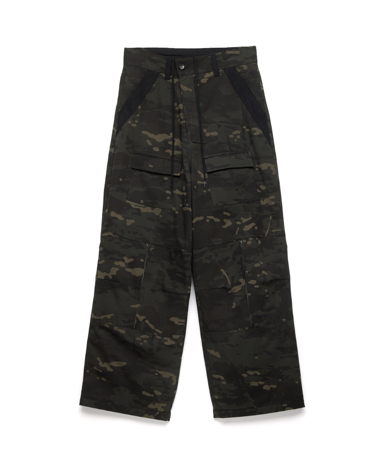 Tactical Pants Ripstop Camo Black